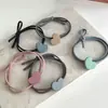 Estilo Coreano Laço de Cabelo Colorido em Forma de Coração Corda de Cabelo Simples de Alta Elasticidade para Mulheres Rabo de Cavalo Coque Elástico de Cabelo Não Danifica o Cabelo Corda de Cabelo