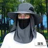 Sombrero de verano para hombre, para pesca, de paja, para exteriores, montañismo, sol, ala grande, para pescador, protector solar