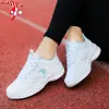 Tênis esportivo Johnny Danlai para mulheres, estudantes, couro macio, à prova d'água, antiderrapante, tênis de corrida feminino leve para primavera e outono