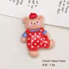 Acessórios de Resina DIY Desenho Animado, Presilhas de Cabelo de Animal Xadrez de Ano Novo, Capas de Celular, Fivelas de Sapato, Chaveiros, Pingentes e Decorações