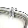 Manija de vidrio para puerta de baño de níquel cepillado, manija a juego para puerta corrediza de ducha, fabricante de herrajes para baño engrosados a prueba de óxido