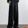 Pantalones de chándal pesados de pierna recta para hombre, Primavera, Otoño, Invierno 2026, Estilo americano moderno, Corte holgado, Deportivos Casuales, Pierna ancha, Pantalones largos