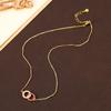 Pulseira Japonesa e Coreana Minimalista de Anel Duplo Redondo Cravejada com Diamantes e Pérolas para Mulheres Luxo Leve Sofisticado Versátil Nicho Pulseira de Contas Atacado