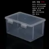 Caixa de armazenamento plástica com compartimentos fixos, caixa com fecho integrado, caixa de joias, diamante brilhante, DIY manual, caixa de acabamento de mesa com tampa flip