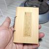 Escultura em Madeira Documento Sutra Cipreste Sândalo Vermelho Africano Mantra do Grande Compaixão Sutra do Coração Livro Bolso Sutra Budista Esculturas Ornamentos Leve com Você