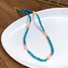 Colar de Contas Estrela e Lua com Diamante em Aço Titânio Estilo Étnico Retrô Corrente para Clavícula Versátil Joias de Luxo Atacado para Mulheres