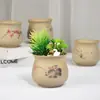 Cerâmica Queimada Lisa de Grés Flor de Carne Flor de Ameixa Orquídea Bambu Crisântemo Aplique Respirável Vaso para Plantas Verdes de Jardinagem Origem Atacado