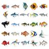 [Ce, Cpc] 50 Adesivos Realistas de Peixes do Oceano para Reconhecimento Cognitivo de Peixes, Adesivos Decorativos para Malas e Cadernos