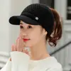 Gorra Calada para Mujer Estilo Coreano Moda Gorro Tejido para Exteriores de Mujer Ciclismo Casual Todo Fósforo Gorro de Lana Gorra de Béisbol para Estudiante
