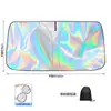 Parasol para Coche con Cordón, Mango Curvo, para Uso en Vehículos, Protección Solar, Aislamiento Térmico del Parabrisas Delantero, Protección Solar Plegable