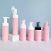 Botella de Mousse Rosa 100ml120ml150ml Limpiador Facial Desinfectante de Manos Botella Espumosa Botellas Portátiles PET