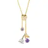 Nueva Cadena para Clavícula Personalizada de Acero Inoxidable Cierre de Corazón Cadena de Tirar Chapada en Oro de 18K Sentido de Diseño de Nicho Collar de Moda