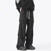 Calça de Trabalho de Veludo Cotelê de Perna Reta Americana Masculina Outono/Inverno Perna Larga Tendência Solta Jogger Esporte Casual Calça Longa
