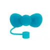 Tapa de Silicona de Grado Alimenticio para Popote Transfronteriza con Moño, Tapón Antifugas para Popote de Vaso Stanley, Juego de Cubiertas a Prueba de Polvo 10mm