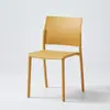 Silla Nórdica de Plástico con Respaldo Silla Gruesa para Mesa de Comedor Silla Simple para Escritorio Apilable para Hogar Apartamento Pequeño Silla de Comedor