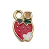 Série Frutas Mistas Pingente Chaveiro Liga de Esmalte Morango Uva Acessórios para Pulseira DIY