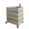 Gabinete de Almacenamiento Giratorio Mesa de Noche Móvil Gabinete Lateral de Moda Gabinete de Almacenamiento Escandinavo Simple Gabinete de Almacenamiento Popular para Cosméticos