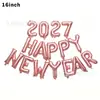 Globos de Papel de Aluminio con Letras de Feliz Año Nuevo 2027 al por Mayor 16 pulgadas Globos Decoración de Escena de Fiesta Happynewyear