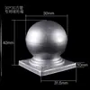 Cabeça de bola de ferro forjado Tampa de tubo Tampa de tubo Guarda-corpo de aço zincado Tampa de tubo quadrado Tampa de cobertura Acessórios de bola redonda Cabeça de coluna decorativa Corrimão de ferro forjado
