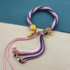 Cuerda de Mano Xizang Frotamiento de Mano Cuerda de Algodón Cuerda de Mano Colorida Pulsera Tejida a Mano Estilo Étnico Thangka Adorno Xizang Pulsera