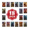 Compra Directa Transfronteriza de 18 Tarjetas/Paquete de Animal Warrior Fantasy Citas Motivacionales Arte de Pared Decoración de Regalo Tarjetas de Arte Inspiradoras