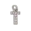 [Procesamiento Personalizado] Colgante de Acero Inoxidable con Incrustaciones de Diamantes de 26 Letras Estilo Europeo y Americano Transfronterizo para Collar y Pendientes DIY Accesorios Hechos a Mano