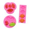 Lip Set Silicone Molde DIY Baking Chocolate Flip Açúcar Decoração Acessórios Clay Gypsum Gel Drop Hand-made