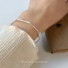 Nalan Plata Esterlina S925 Pulsera de Rama Asimétrica Simple y Moderna Pulsera Popular de Blogger del Mismo Estilo S6988