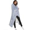 Manta cuadrada de franela de cordero suave y cómoda con doble estrella de cinco puntas para otoño e invierno, colcha luminosa