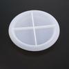 Molde de silicona Zongbo para gota de resina cristalina DIY, posavasos de plato redondo, molde de silicona redondo para espejo
