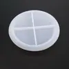 Molde de Resina de Cristal DIY Amapola Plato Redondo Posavasos Plato de Resina Hecho a Mano Espejo Redondo Molde de Silicona
