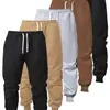2025 Novo Calça Esportiva Masculina Europeia Transfronteiriça Estampa Digital 3D Cor Sólida Pacote Múltiplo Solta Casual Comércio Exterior