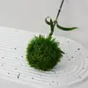 Clavel Verde Artificial Venta Directa de Fábrica Decoración del Hogar Showroom de Centro Comercial Arreglo Floral Flor de Pompón Verde de Tacto Suave Clavel Verde Artificial