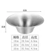 Cuenco de ensalada de acero inoxidable estilo coreano, tazón de una sola capa para cocinar fideos fríos, tazón grande para sopa, fideos bibimbap dorados, tienda de barbacoa para el hogar