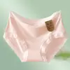 Ropa Interior de Seda Helada de Verano para Mujer de Cintura Media Sin Costuras Pantalones de Máscara de Seda Pantalones Briefs Sexys de Chica Estudiante Japonesa