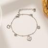 Pulseiras Europeias e Americanas de Aço Titânio Novo que Não Desbotam para Mulheres, Acessórios de Mão Versáteis Estilo Ins, Joias de Mão da Moda para Meninas, High-End
