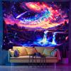 Tapiz Fluorescente UV Transfronterizo de Amazon Planeta Cósmico Planta Fondo Tela Dormitorio Cabecera Tapiz Decorativo