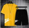 Pantalones cortos de manga corta de verano para hombre, camiseta holgada para entrenamiento de baloncesto, fitness y running, traje deportivo informal