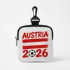 Bolsa de Almacenamiento para Auriculares con Cable, Bolsa de Transporte Portátil, Tarjetero, Billetera para Monedas, Copa Mundial de Fútbol Transfronteriza 2026, Bandera Nacional