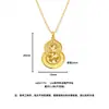 Colar com pingente de cabaça quebra-gelo digital em ouro de areia vietnamita CNC, um colar de liga de cobre de alta qualidade que não desbota facilmente