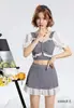 Novo Maiô Dividido Duas Peças Saia Paga Estilo Feminino Feminino Pequeno Fresco Estilo Estudantes Sexy Roupa de Banho para Fonte Termal