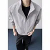 Chaqueta de Béisbol Desestructurada Americana Transfronteriza para Hombre Otoño Corte Limpio Estilo Corto Para Pareja Casual Cuello Alto Silueta Ropa de Abrigo