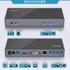 Estación de acoplamiento 14 en 1 multifuncional Hub USB3.0 doble pantalla con 2K HDMI DVI/VGA puerto de malla puerto para auriculares