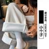 Pantalones de pierna ancha para mujer hechos de tela de arroz glutinoso, Nuevo estilo Primavera y Otoño 2026, Corte recto holgado, Caída fluida, Estilo relajado y perezoso, Pantalones casuales deportivos de punto