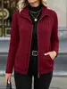 2026 Chaqueta de punto acanalada de color liso para mujer, transfronteriza europea y americana, otoño e invierno, Amazon TEMU