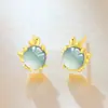 Doce Animales del Zodiaco - GalloAretes de Jade Natural Guatemalteco con Diseño de Nicho Estilo Chino, Aretes Suaves y Lindos para Mujer
