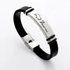Comercio electrónico transfronterizo joyería silicona acero inoxidable pulsera deportiva versión coreana de doce constelaciones acero titanio pulsera para parejas venta al por mayor