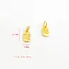 Colgante Chapado en Oro que Conserva el Color con el Personaje'', Etiqueta Cuadrada Pequeña'', Materiales para Accesorios DIY para Pulseras, Collares y Bisutería