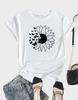 2024wish comércio exterior novo casual estampa de girassol feminino blusa gola redonda