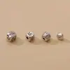 Venta al por mayor Plata Pura 99% Plata Dura 3D Cuentas Sueltas Estilo Chino DIY Cuentas Sueltas Accesorios de Plata de Ley Cubo Dados Cuentas Espaciadoras de Alegría Cuentas para Hilo